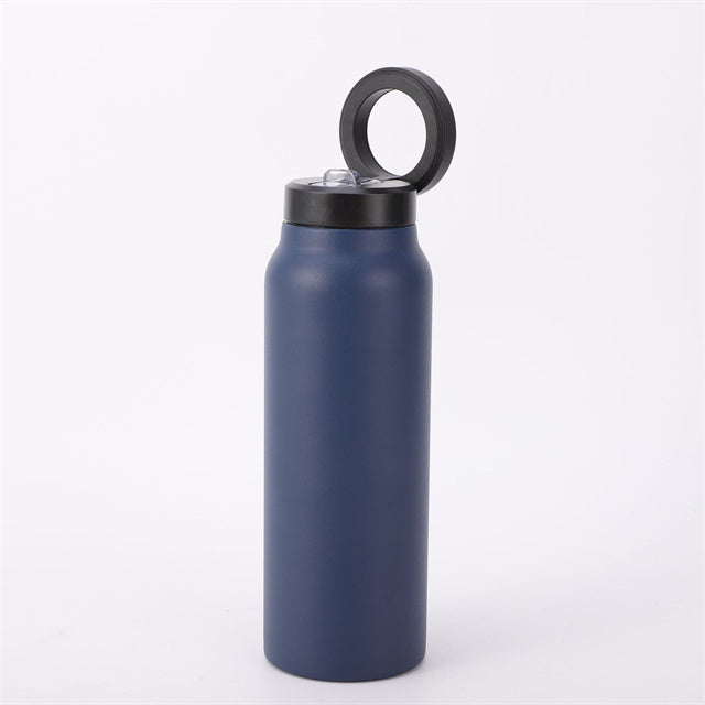 Grip Go™ Stainless Steel Sports Bottle With Magnetic Phone Holder 